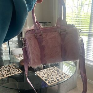 Pink Faux Fur Handbag